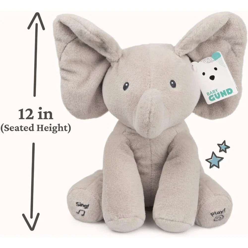 Flappy the Elephant by Baby Gund Animated Sings and Plays Peek-a-Boo See Video - Picture 5 of 6